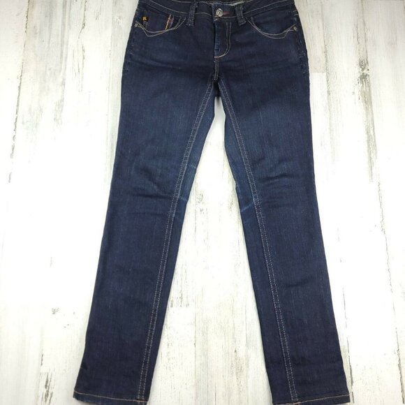 MEK DNM By Moscow Cigarette Bootcut Jeans Dark Wash Size 28x34 EUC - Picture 2 of 11